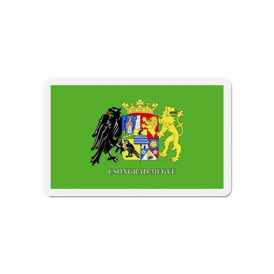 Flag of Csongrád County Hungary - Refrigerator Magnet 6 Inch - The Sticker Space
