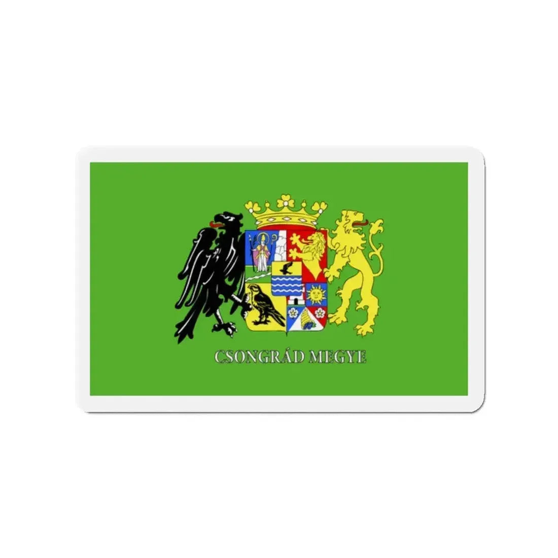 Flag of Csongrád County Hungary - Refrigerator Magnet - The Sticker Space