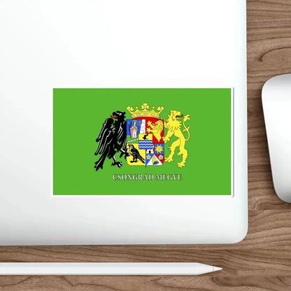 Flag of Csongrád County Hungary STICKER Vinyl Die-Cut Decal - The Sticker Space