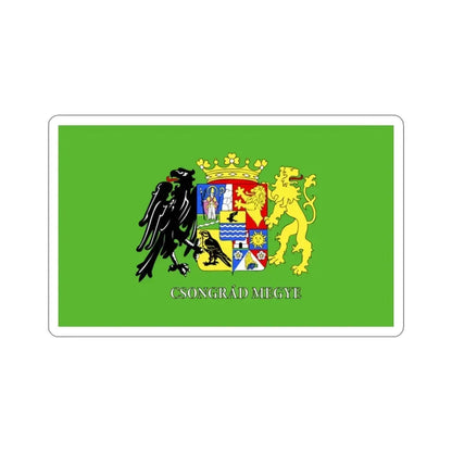 Flag of Csongrád County Hungary STICKER Vinyl Die-Cut Decal - The Sticker Space