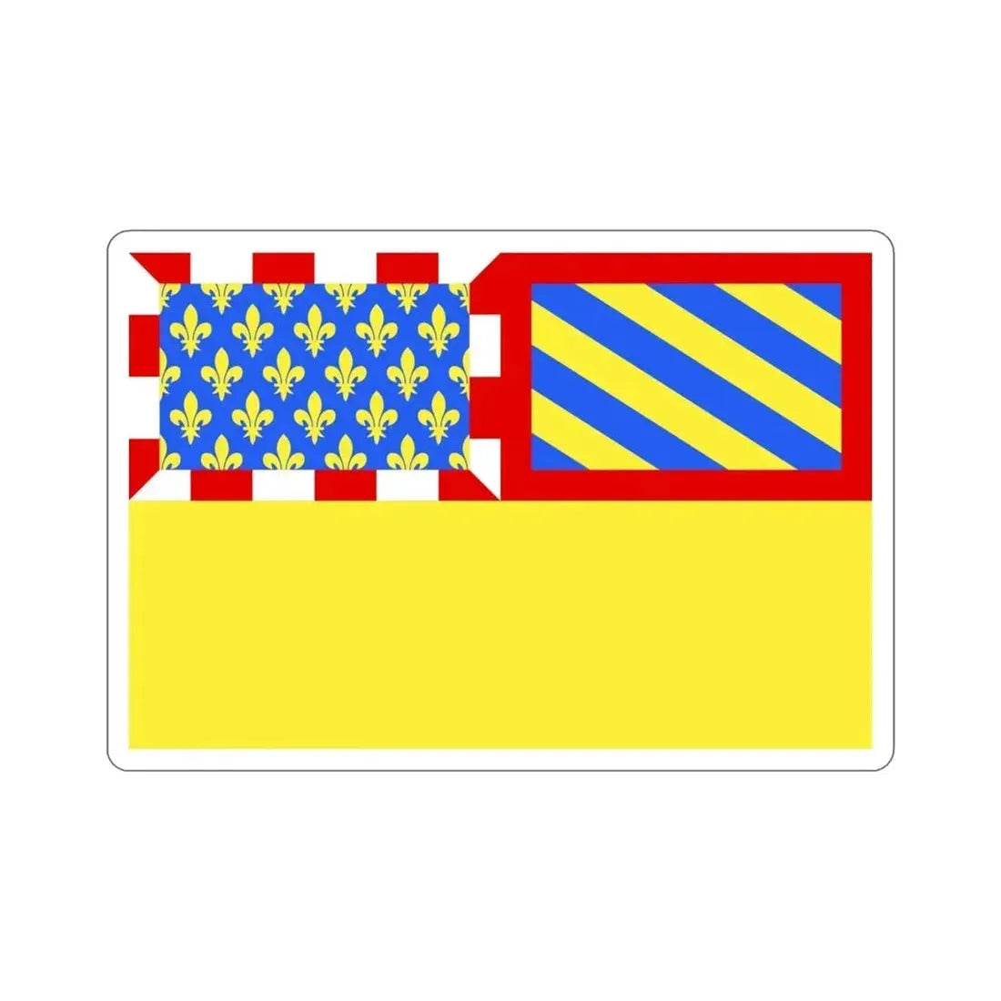 Flag of Côte d'Or France 2 STICKER Vinyl Die-Cut Decal 4 Inch - The Sticker Space