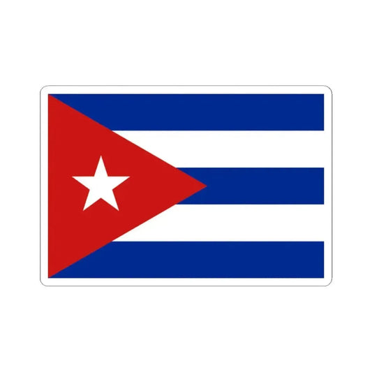 Flag of Cuba 3-2 (Cuba) STICKER Vinyl Kiss-Cut Decal 2 Inch White - The Sticker Space