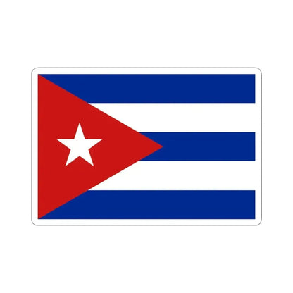 Flag of Cuba 3-2 (Cuba) STICKER Vinyl Kiss-Cut Decal 3 Inch White - The Sticker Space