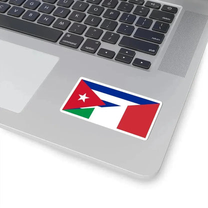 Flag of Cuba and Italy (Cuba) STICKER Vinyl Kiss-Cut Decal - The Sticker Space