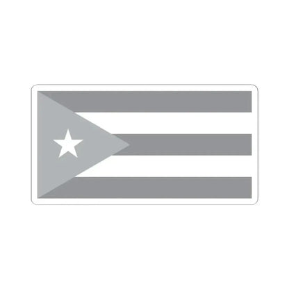 Flag of Cuba black and white (Cuba) STICKER Vinyl Kiss-Cut Decal 2 Inch White - The Sticker Space
