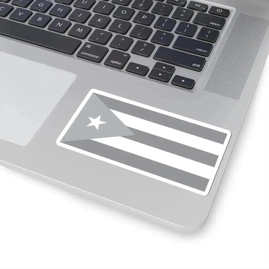 Flag of Cuba black and white (Cuba) STICKER Vinyl Kiss-Cut Decal - The Sticker Space