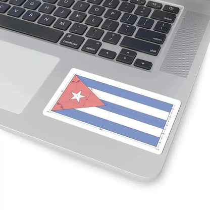 Flag of Cuba construction sheet (Cuba) STICKER Vinyl Kiss-Cut Decal - The Sticker Space