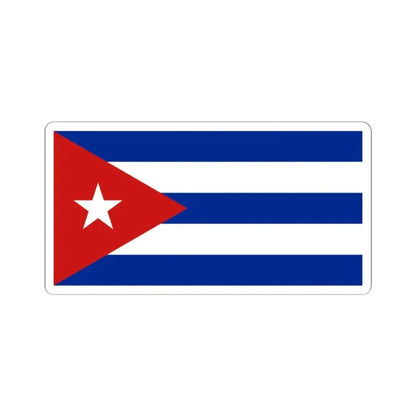 Flag of Cuba (Cuba) STICKER Vinyl Kiss-Cut Decal 2 Inch White - The Sticker Space