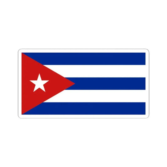 Flag of Cuba (Cuba) STICKER Vinyl Kiss-Cut Decal 2 Inch White - The Sticker Space