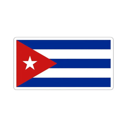 Flag of Cuba (Cuba) STICKER Vinyl Kiss-Cut Decal 3 Inch White - The Sticker Space