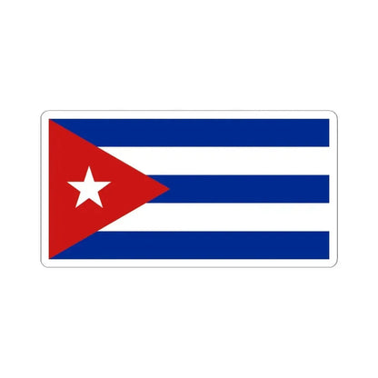 Flag of Cuba (Cuba) STICKER Vinyl Kiss-Cut Decal 4 Inch White - The Sticker Space