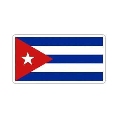 Flag of Cuba (Cuba) STICKER Vinyl Kiss-Cut Decal 6 Inch White - The Sticker Space