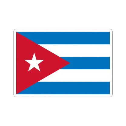 Flag of Cuba sky blue 3-2 (Cuba) STICKER Vinyl Kiss-Cut Decal 2 Inch White - The Sticker Space