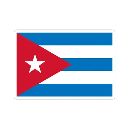 Flag of Cuba sky blue 3-2 (Cuba) STICKER Vinyl Kiss-Cut Decal 3 Inch White - The Sticker Space