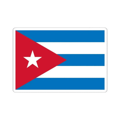 Flag of Cuba sky blue 3-2 (Cuba) STICKER Vinyl Kiss-Cut Decal 6 Inch White - The Sticker Space