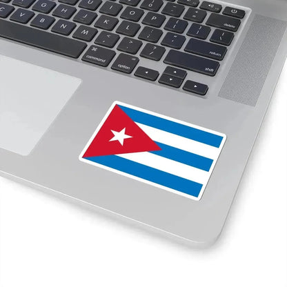 Flag of Cuba sky blue 3-2 (Cuba) STICKER Vinyl Kiss-Cut Decal - The Sticker Space