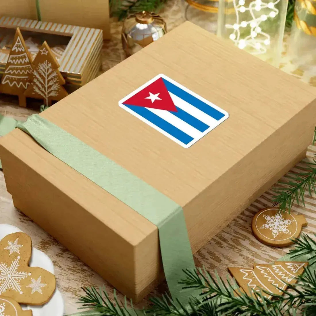 Flag of Cuba sky blue 3-2 (Cuba) STICKER Vinyl Kiss-Cut Decal - The Sticker Space