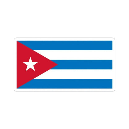 Flag of Cuba sky blue (Cuba) STICKER Vinyl Kiss-Cut Decal 2 Inch White - The Sticker Space