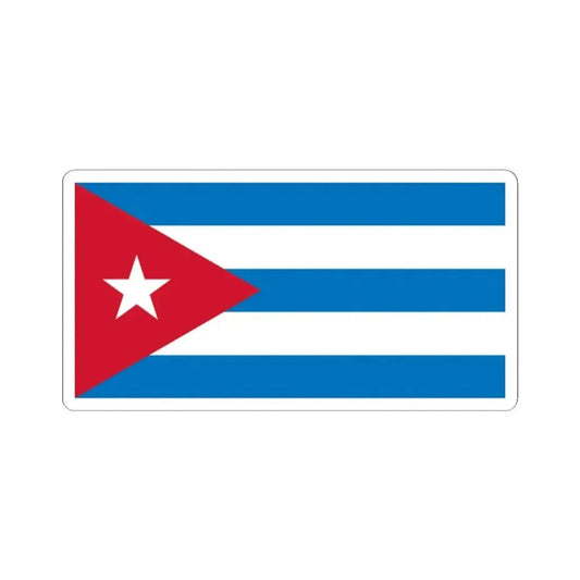 Flag of Cuba sky blue (Cuba) STICKER Vinyl Kiss-Cut Decal 2 Inch White - The Sticker Space