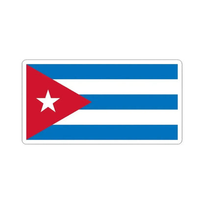 Flag of Cuba sky blue (Cuba) STICKER Vinyl Kiss-Cut Decal 6 Inch White - The Sticker Space