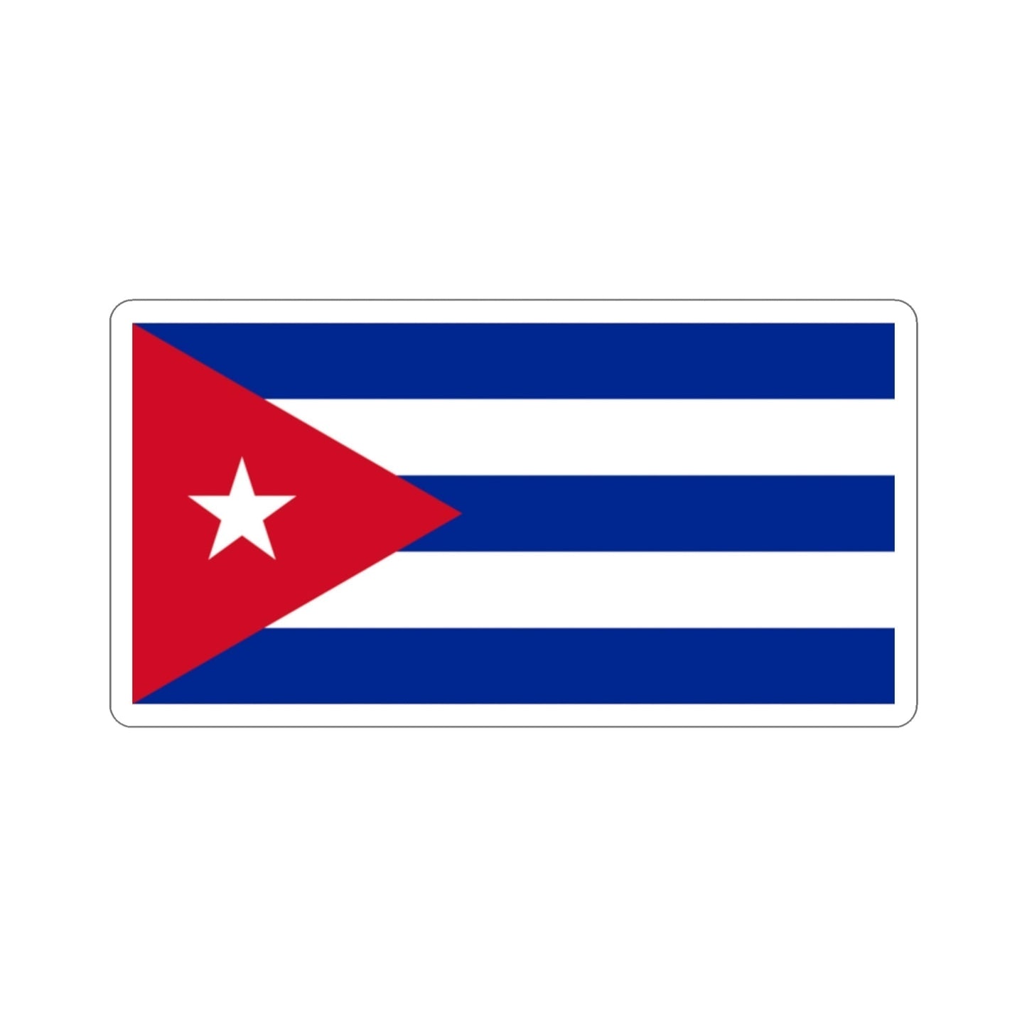 Flag of Cuba STICKER Vinyl Die-Cut Decal-2 Inch-The Sticker Space