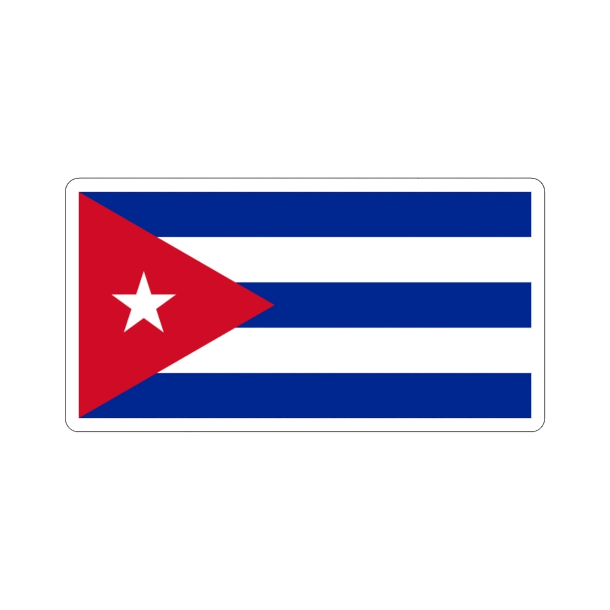 Flag of Cuba STICKER Vinyl Die-Cut Decal-2 Inch-The Sticker Space