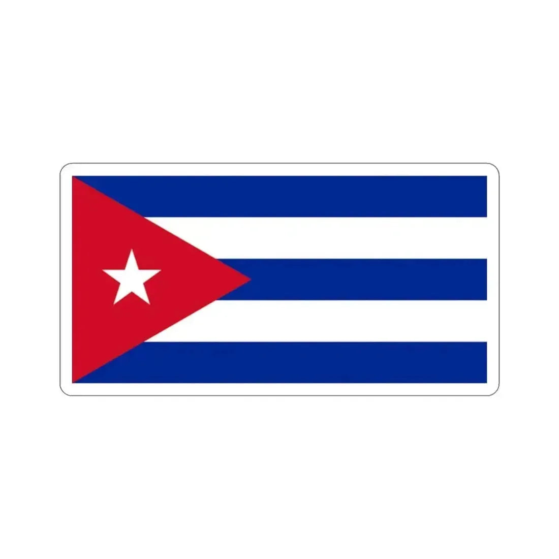 Flag of Cuba STICKER Vinyl Die-Cut Decal 2 Inch - The Sticker Space