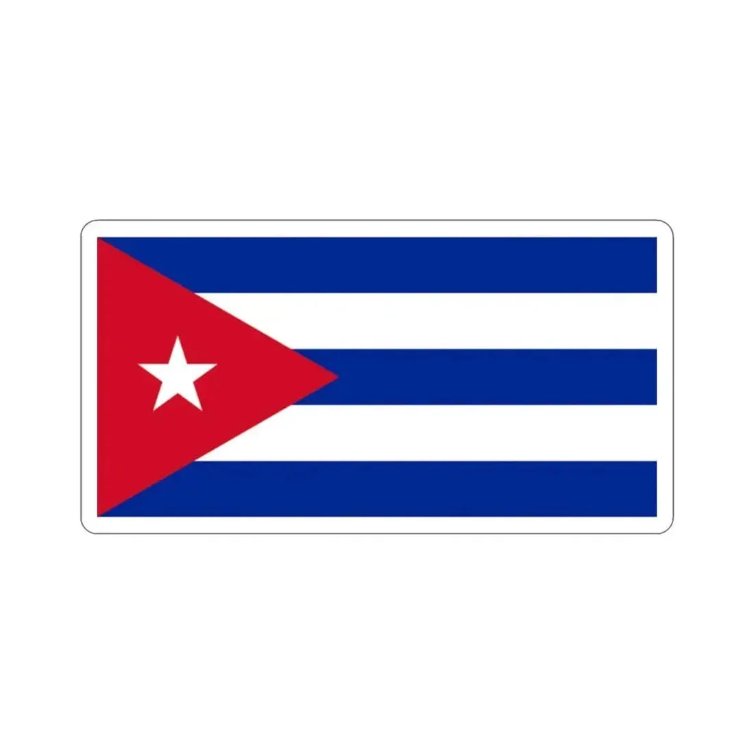 Flag of Cuba STICKER Vinyl Die-Cut Decal 2 Inch - The Sticker Space
