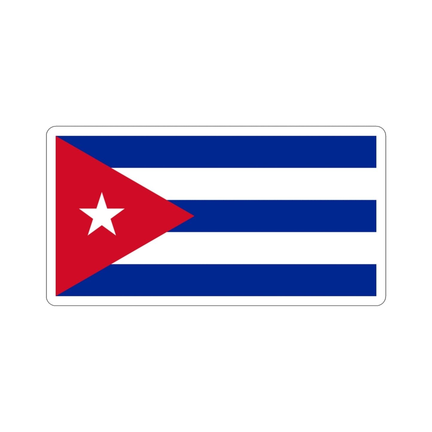 Flag of Cuba STICKER Vinyl Die-Cut Decal-3 Inch-The Sticker Space