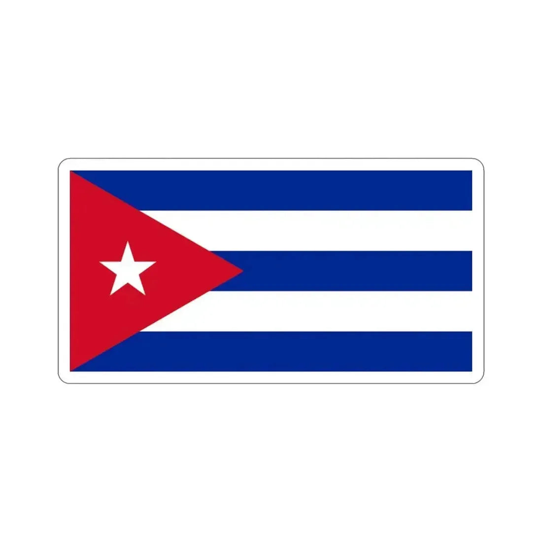 Flag of Cuba STICKER Vinyl Die-Cut Decal 3 Inch - The Sticker Space