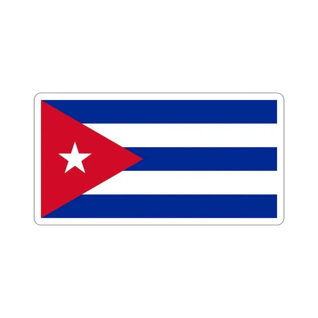 Flag of Cuba STICKER Vinyl Die-Cut Decal 3 Inch - The Sticker Space