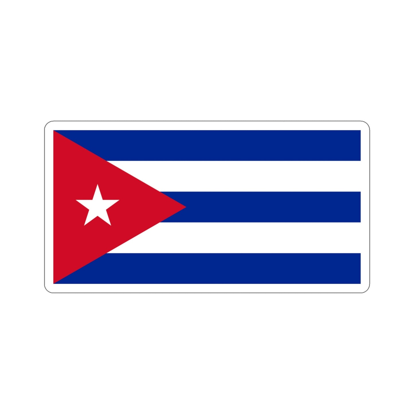 Flag of Cuba STICKER Vinyl Die-Cut Decal-4 Inch-The Sticker Space