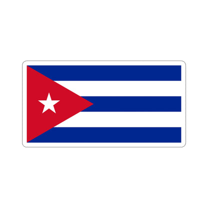 Flag of Cuba STICKER Vinyl Die-Cut Decal-4 Inch-The Sticker Space