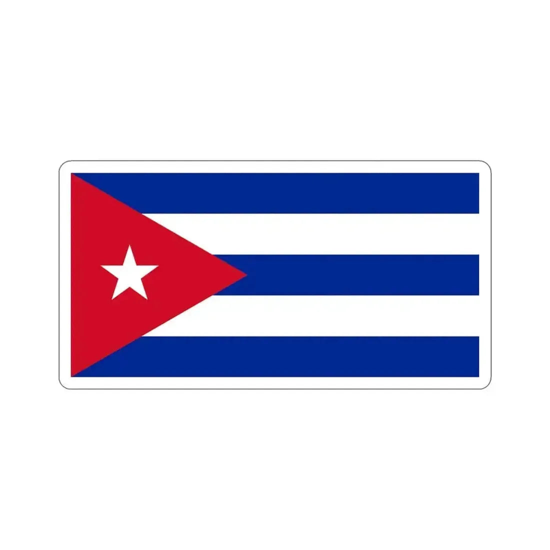 Flag of Cuba STICKER Vinyl Die-Cut Decal 4 Inch - The Sticker Space