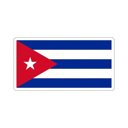 Flag of Cuba STICKER Vinyl Die-Cut Decal 4 Inch - The Sticker Space