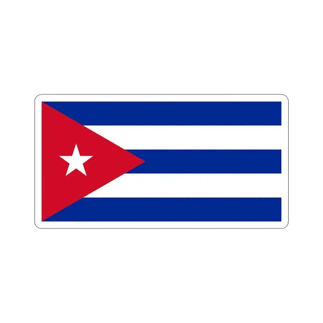 Flag of Cuba STICKER Vinyl Die-Cut Decal 4 Inch - The Sticker Space