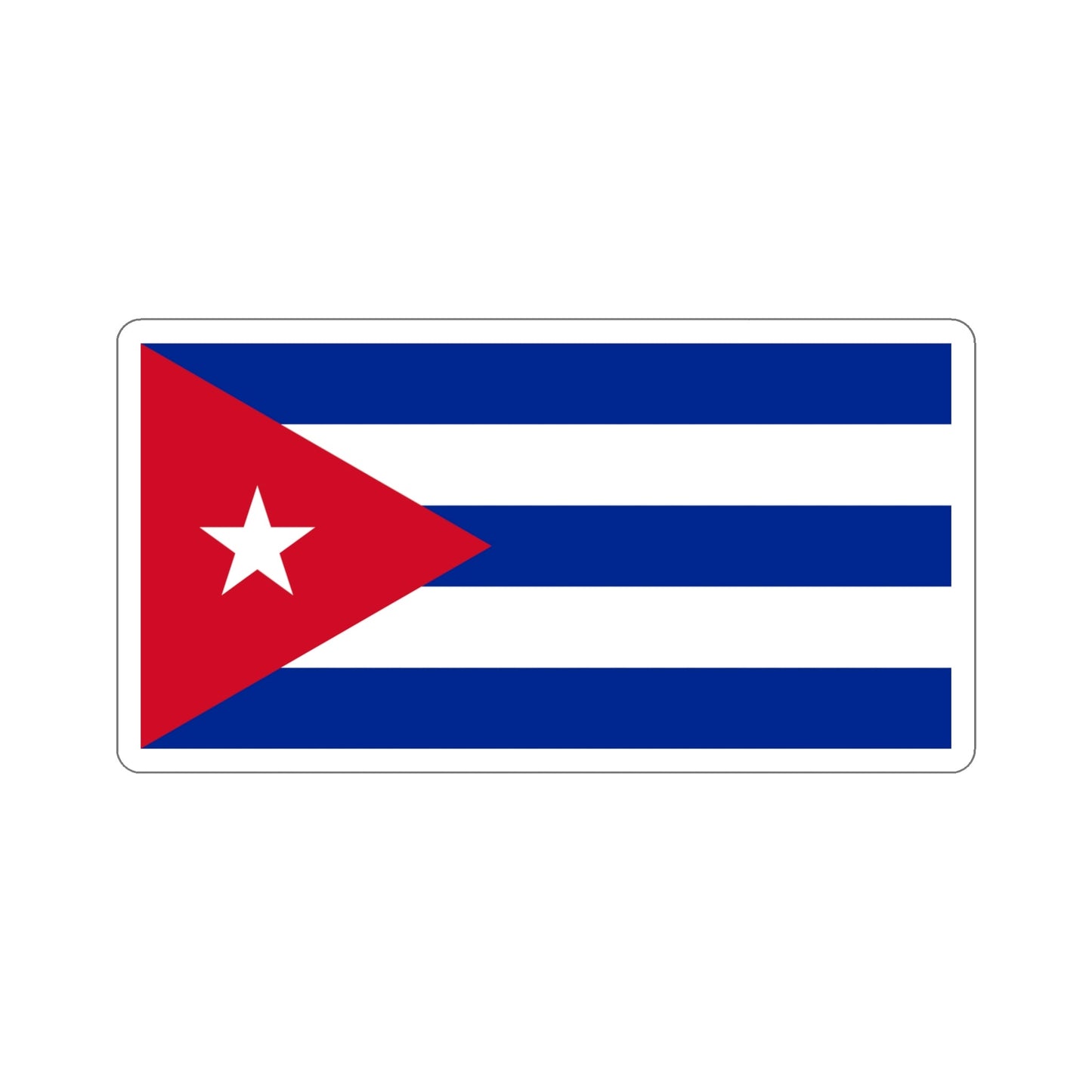 Flag of Cuba STICKER Vinyl Die-Cut Decal-5 Inch-The Sticker Space