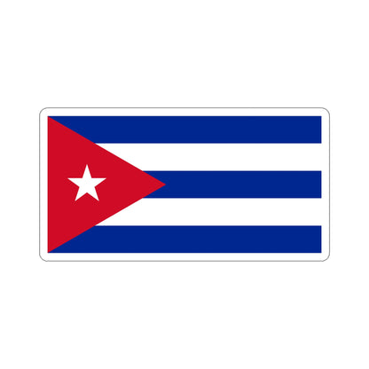 Flag of Cuba STICKER Vinyl Die-Cut Decal-5 Inch-The Sticker Space