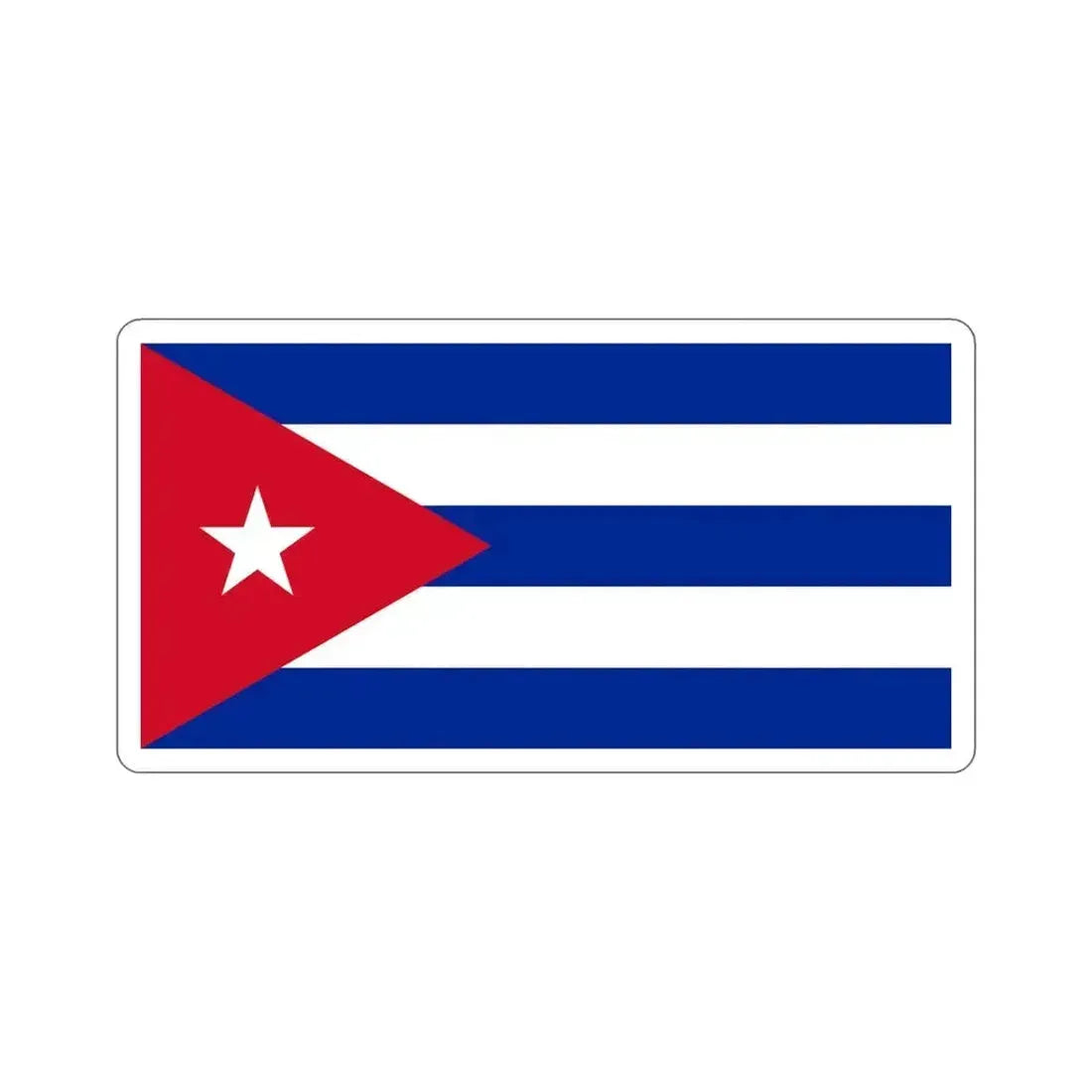 Flag of Cuba STICKER Vinyl Die-Cut Decal 5 Inch - The Sticker Space