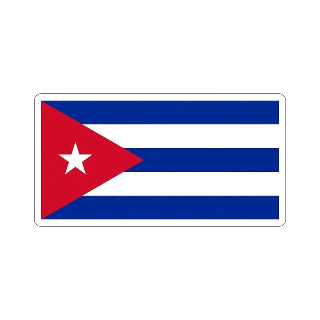 Flag of Cuba STICKER Vinyl Die-Cut Decal 5 Inch - The Sticker Space