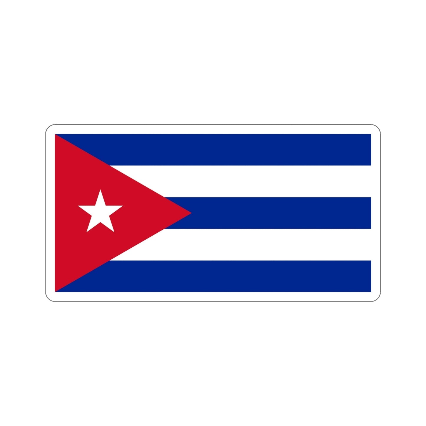 Flag of Cuba STICKER Vinyl Die-Cut Decal-6 Inch-The Sticker Space