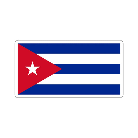 Flag of Cuba STICKER Vinyl Die-Cut Decal-6 Inch-The Sticker Space