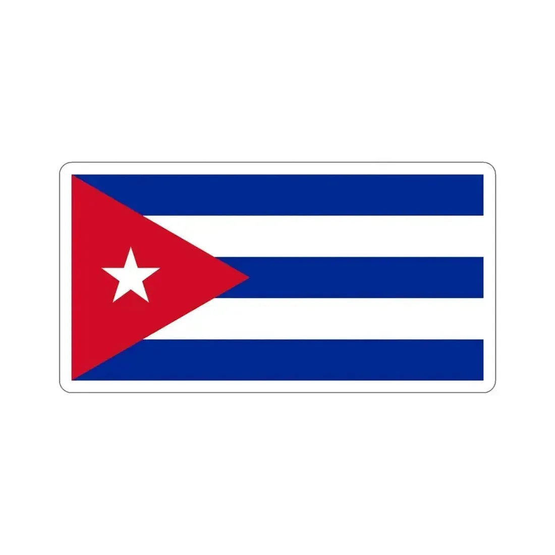 Flag of Cuba STICKER Vinyl Die-Cut Decal 6 Inch - The Sticker Space