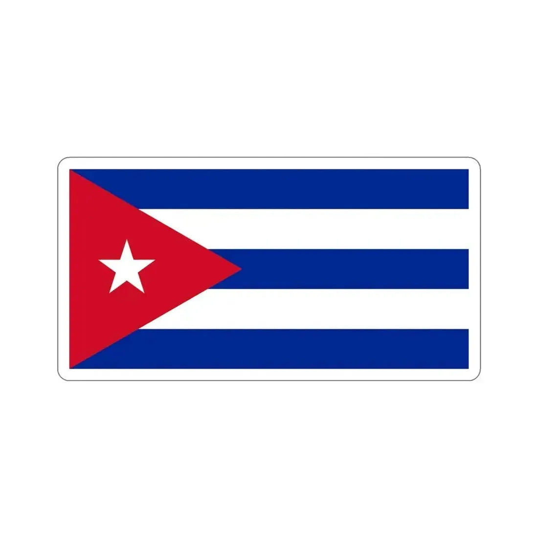 Flag of Cuba STICKER Vinyl Die-Cut Decal 6 Inch - The Sticker Space