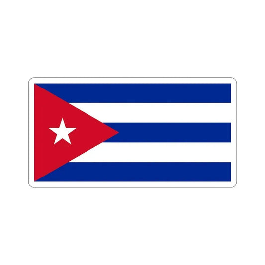 Flag of Cuba STICKER Vinyl Die-Cut Decal 6 Inch - The Sticker Space