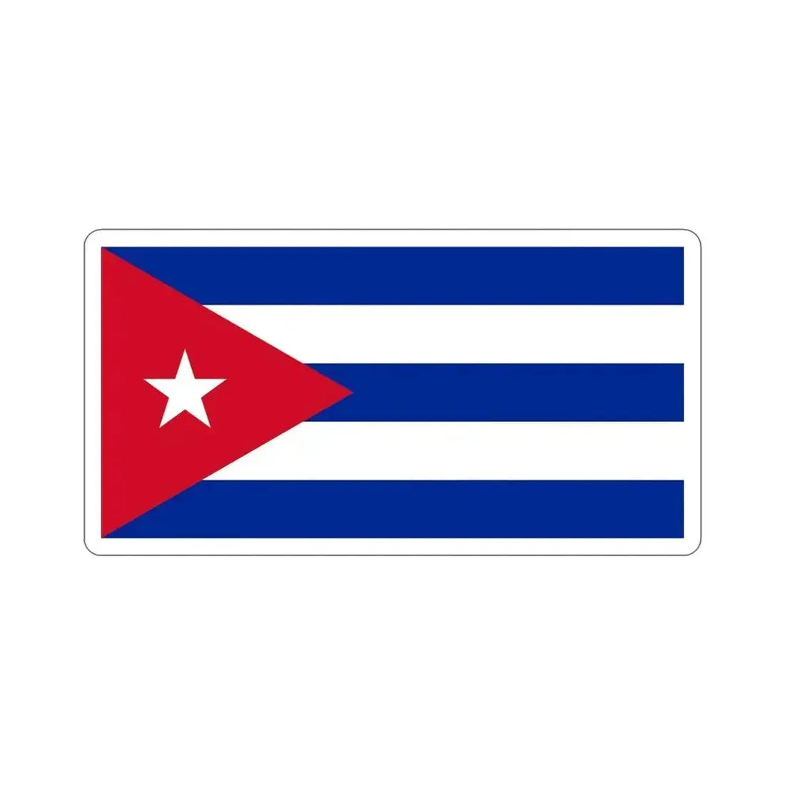 Flag of Cuba STICKER Vinyl Die-Cut Decal - The Sticker Space