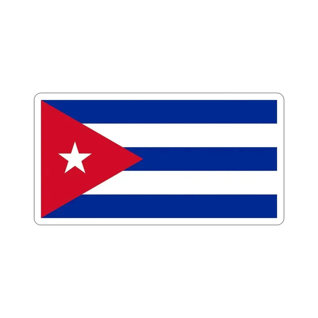 Flag of Cuba STICKER Vinyl Die-Cut Decal - The Sticker Space