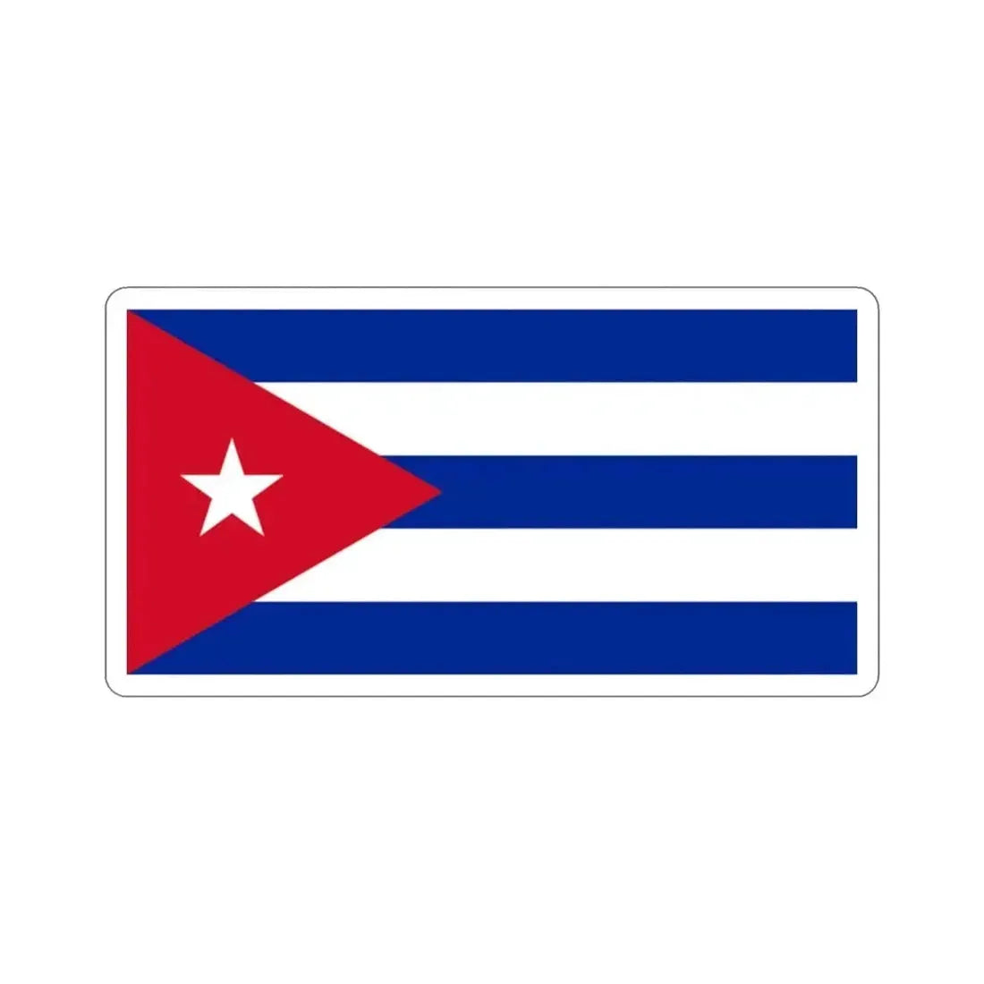 Flag of Cuba STICKER Vinyl Die-Cut Decal - The Sticker Space