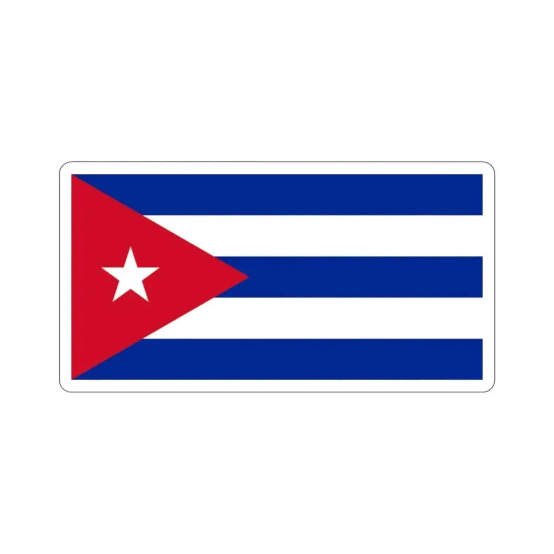 Flag of Cuba STICKER Vinyl Die-Cut Decal - The Sticker Space