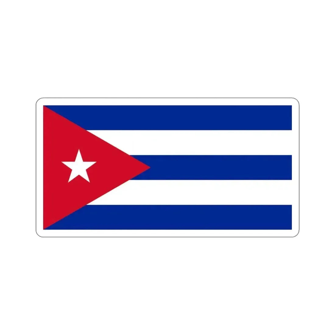 Flag of Cuba STICKER Vinyl Die-Cut Decal - The Sticker Space